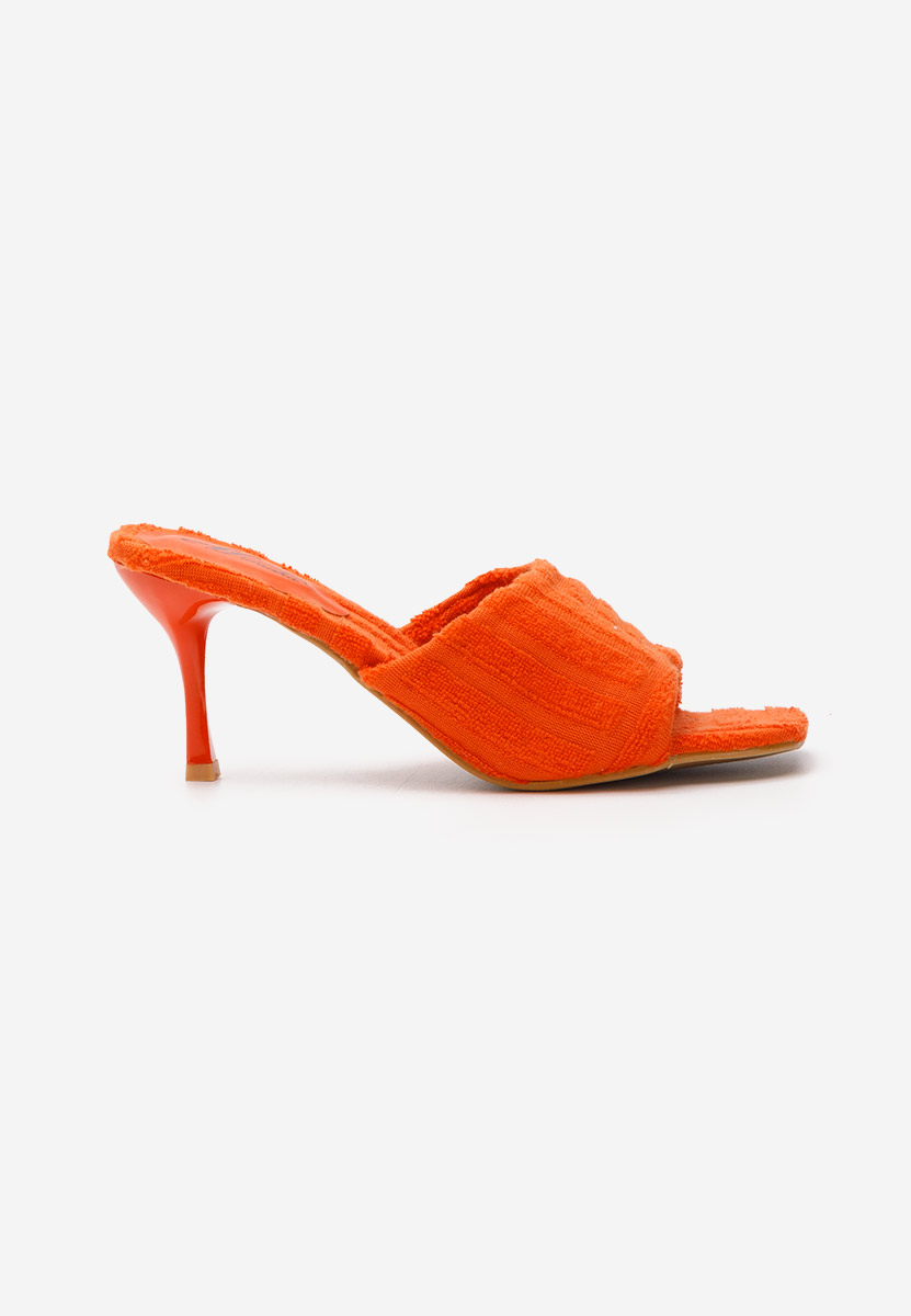 Oranžové pantofle na podpatku Mirora V2