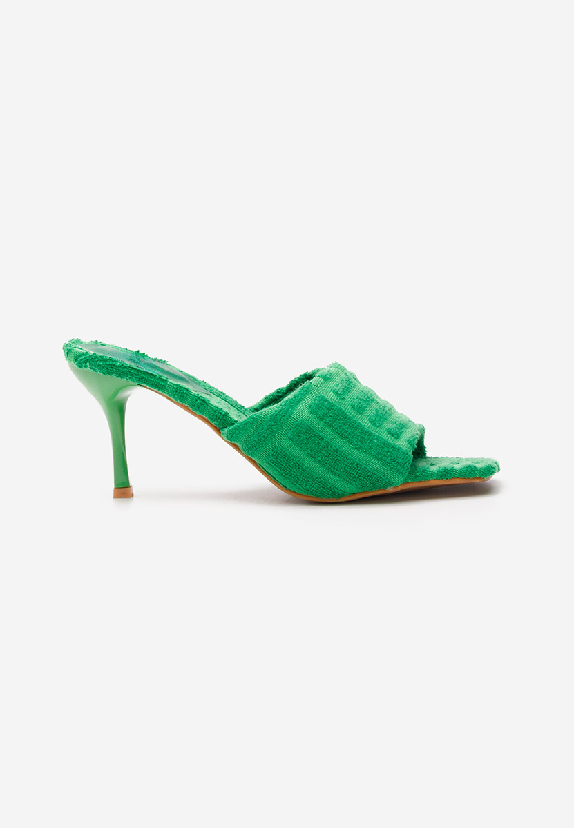 Zelené pantofle na podpatku Mirora V2