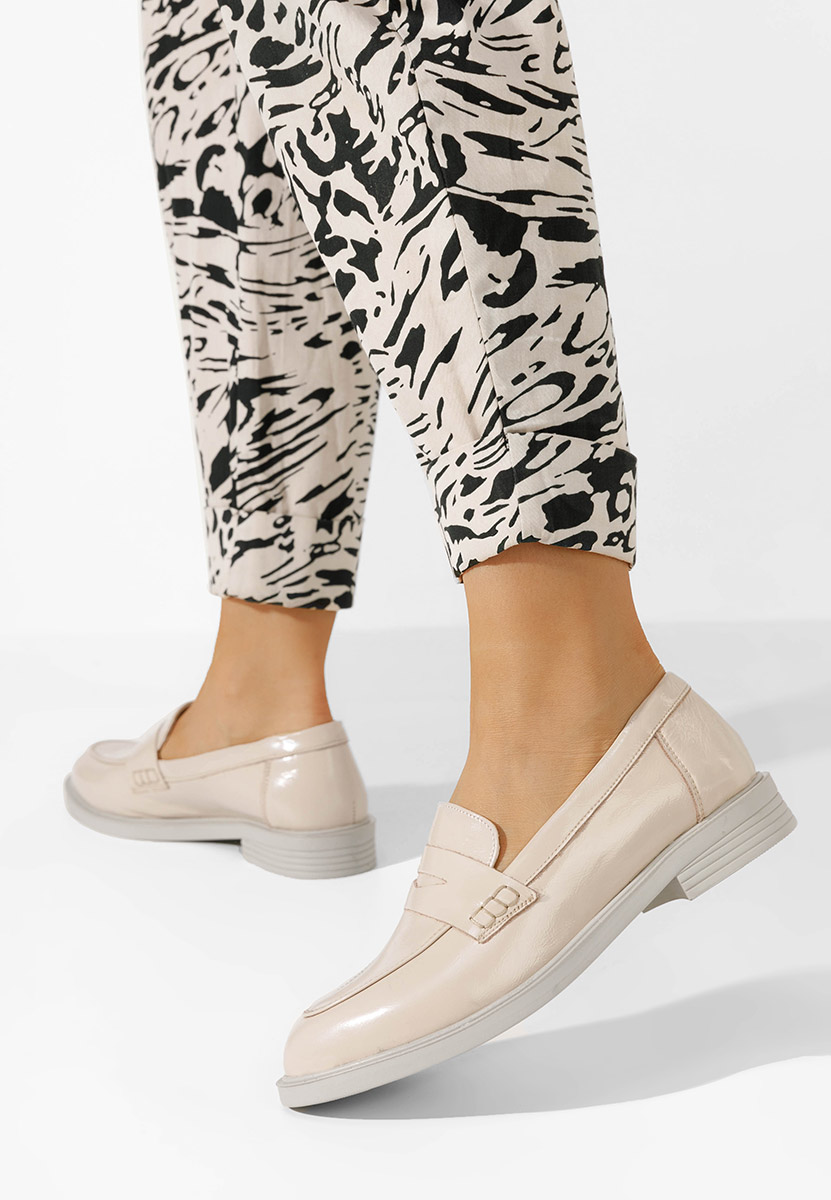 Béžové loafers mokasíny Zalaya V3