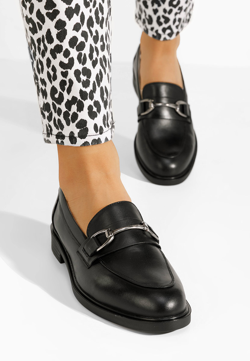 Černé loafers mokasíny Noreen