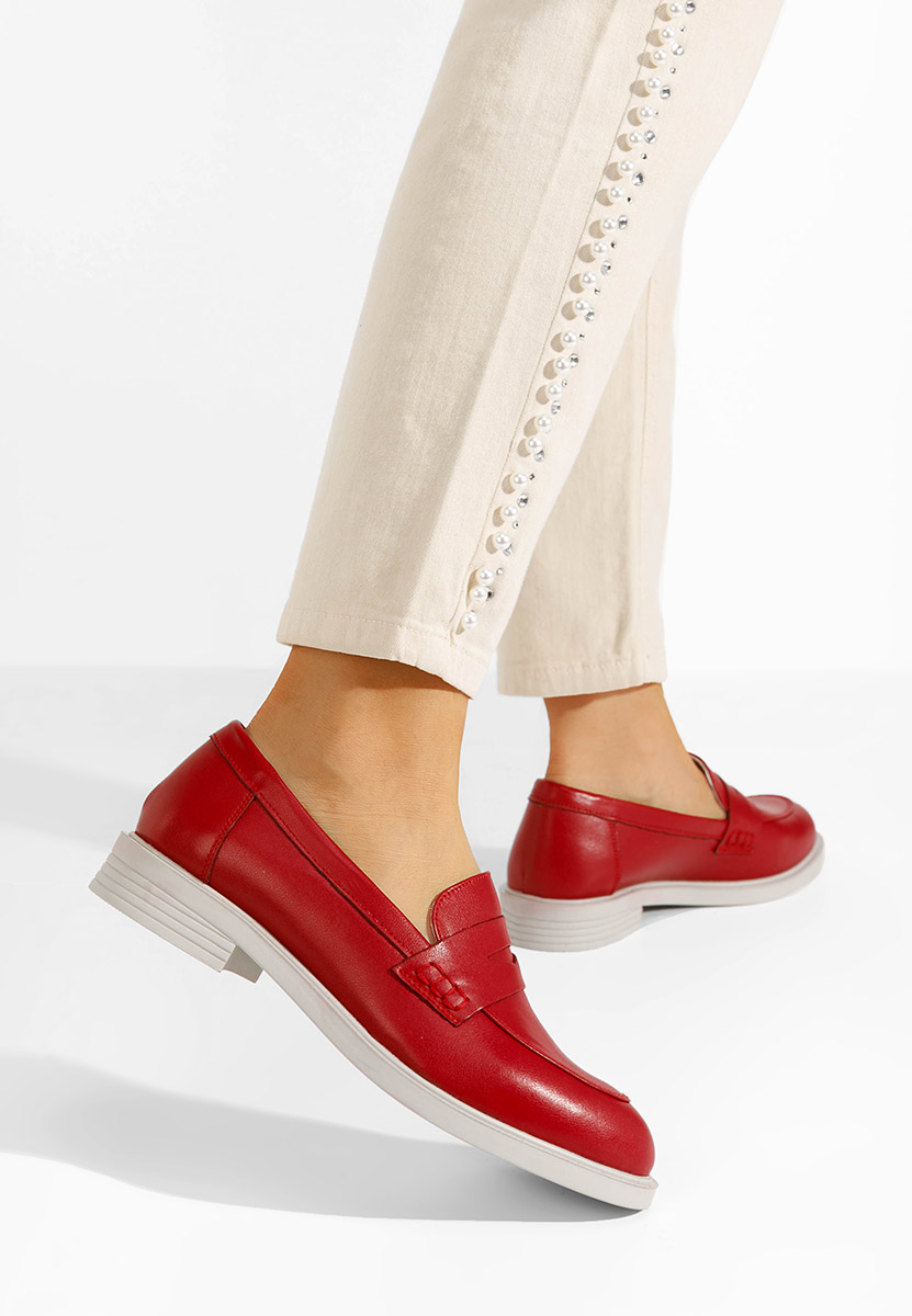 Červené loafers mokasíny Zalaya