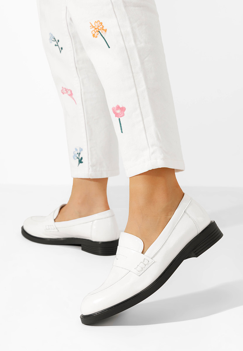 Bílé loafers mokasíny Zalaya V2