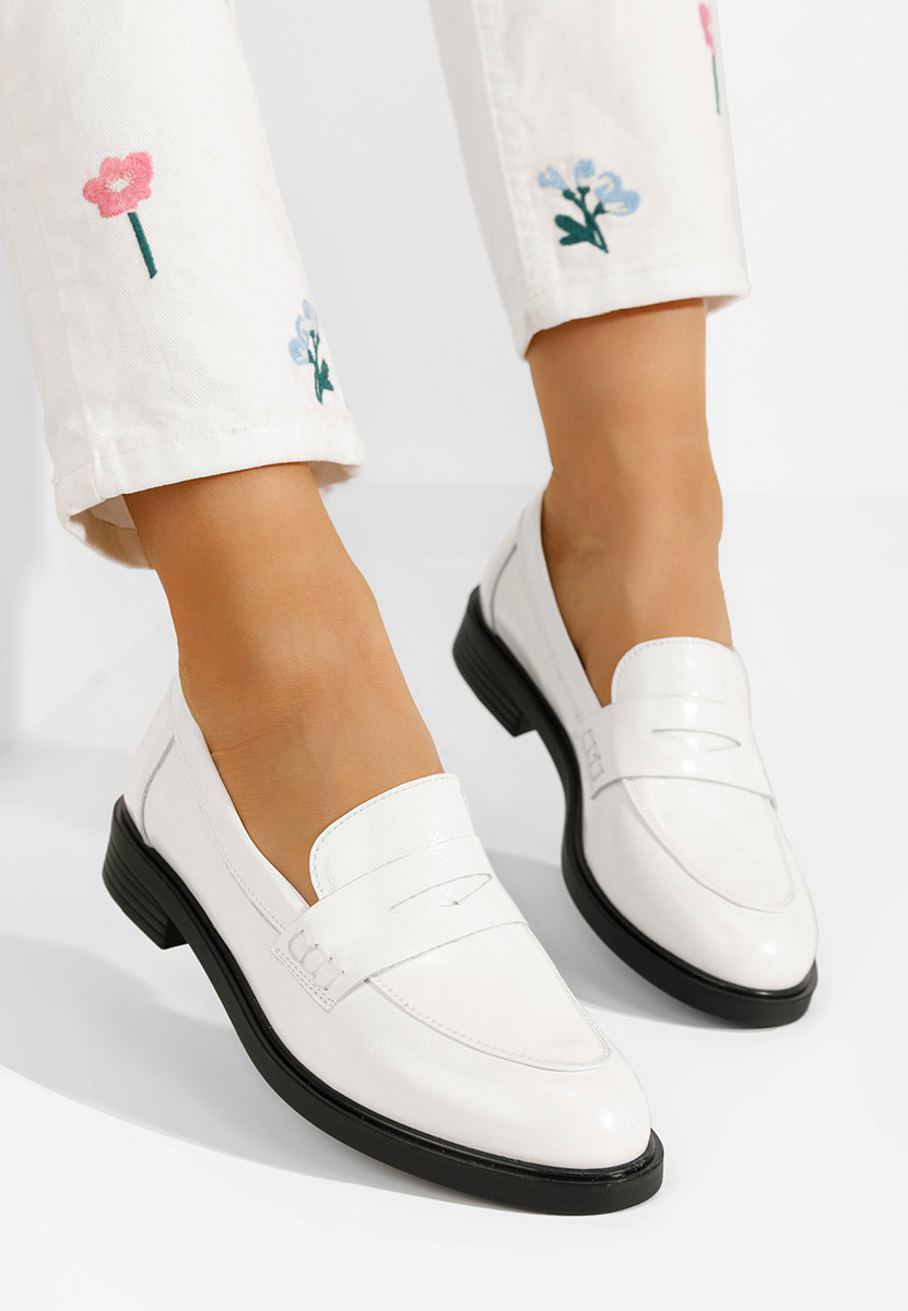 Bílé loafers mokasíny Zalaya V2