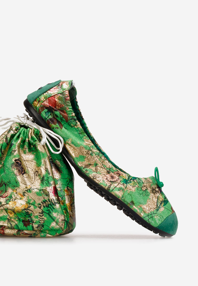 Zelené dámské baleríny Doriya V3