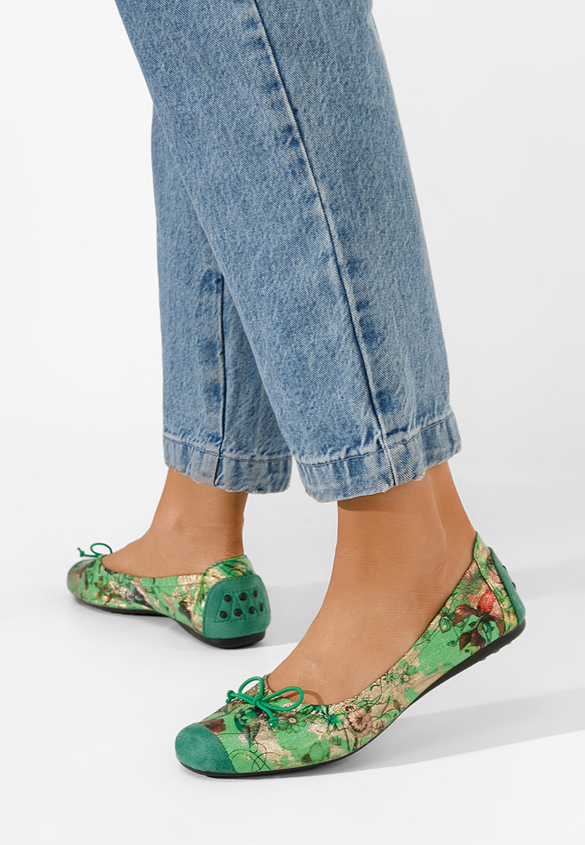 Zelené dámské baleríny Doriya V3