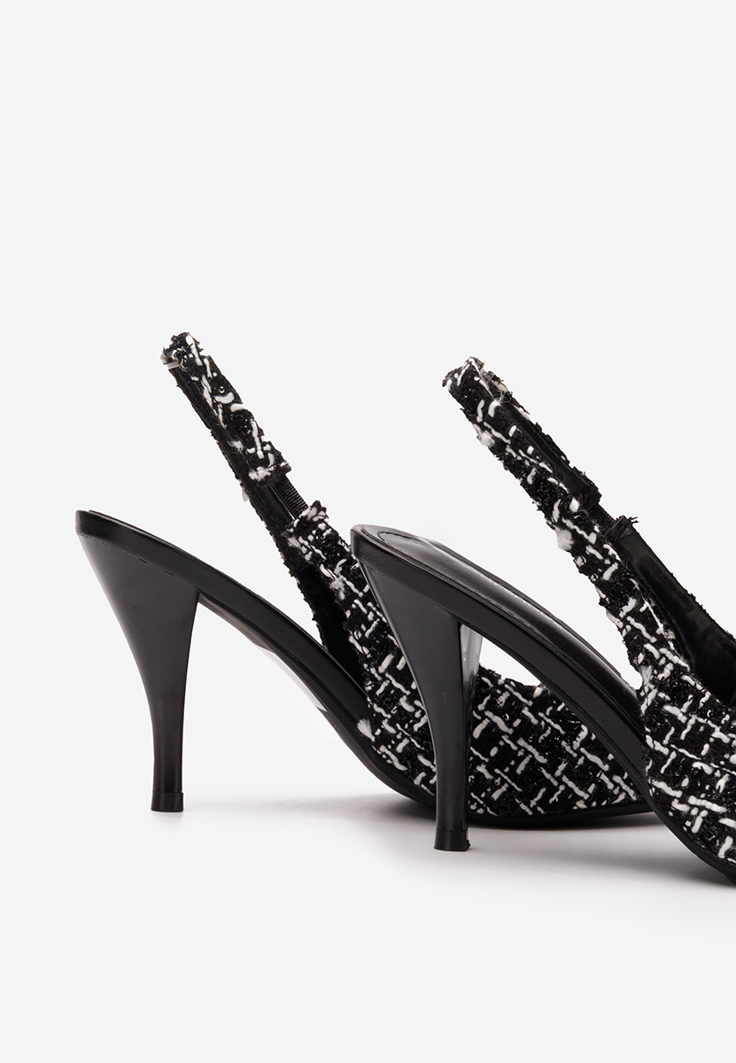 Černé lodičky s otevřenou patou Sagria