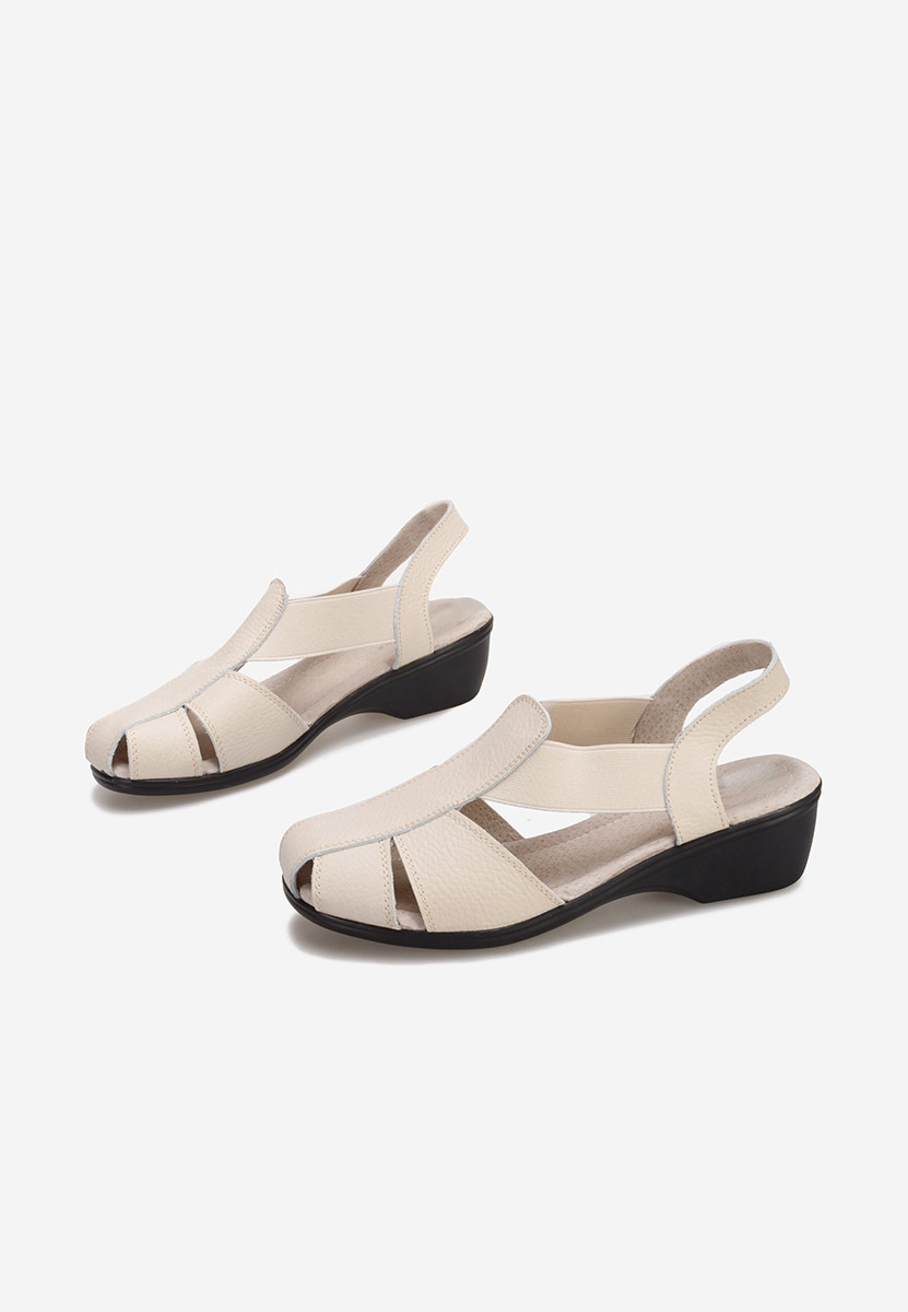 Béžové kožené sandály Melona V4