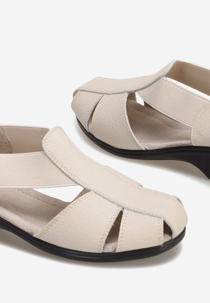 Béžové kožené sandály Melona V4