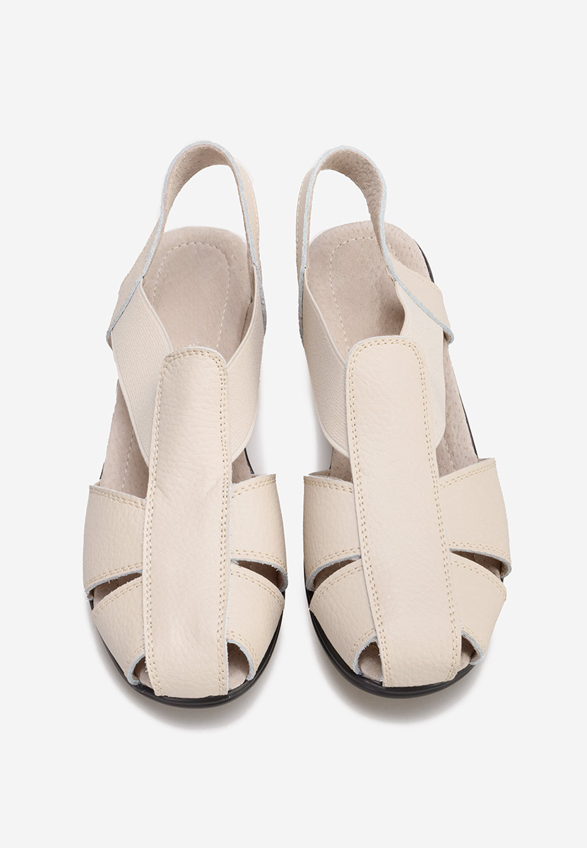 Béžové kožené sandály Melona V4