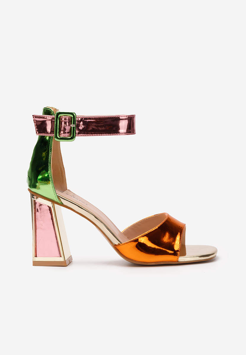 Viacfarebné sandály na podpatku Welia V2