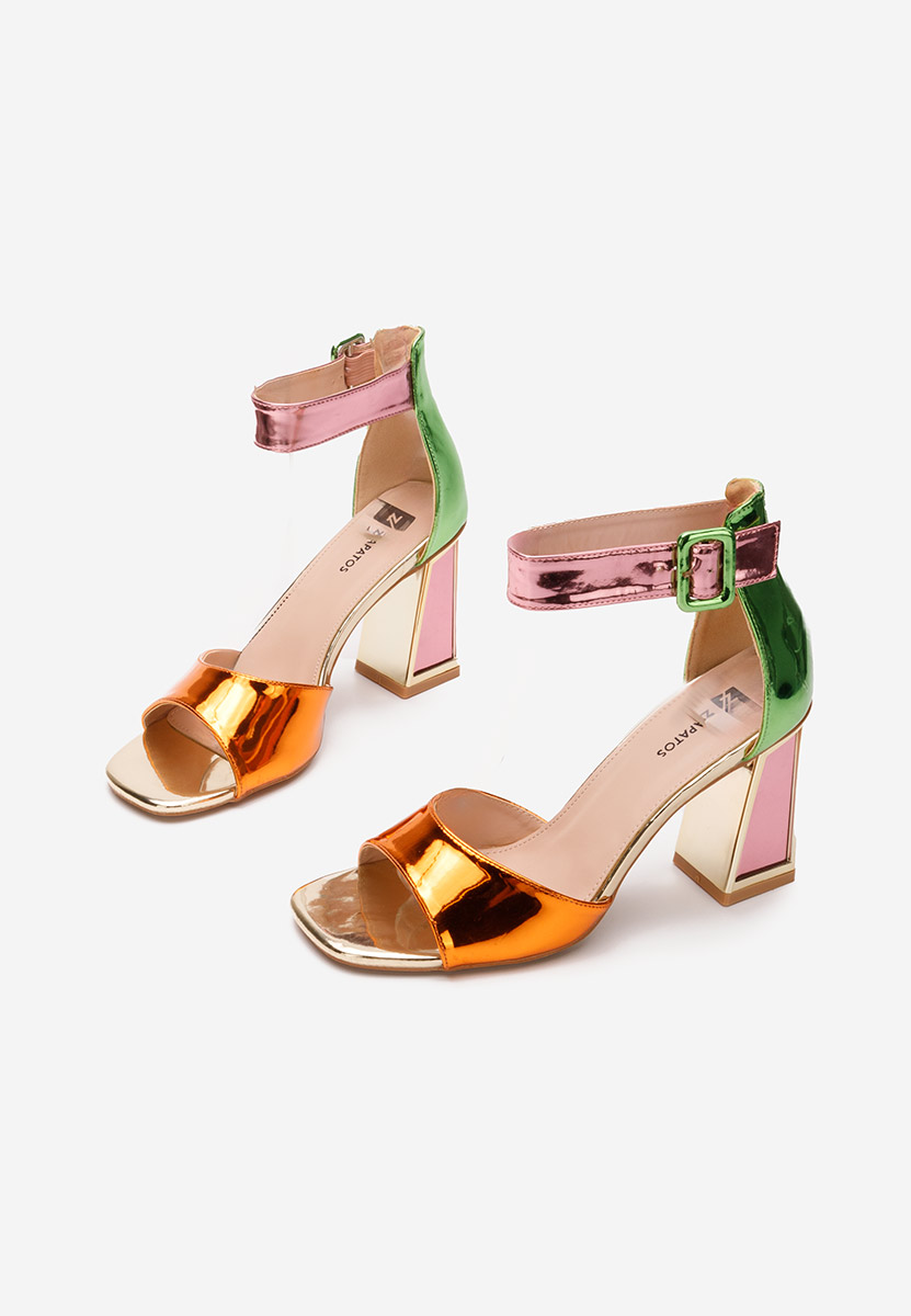Viacfarebné sandály na podpatku Welia V2