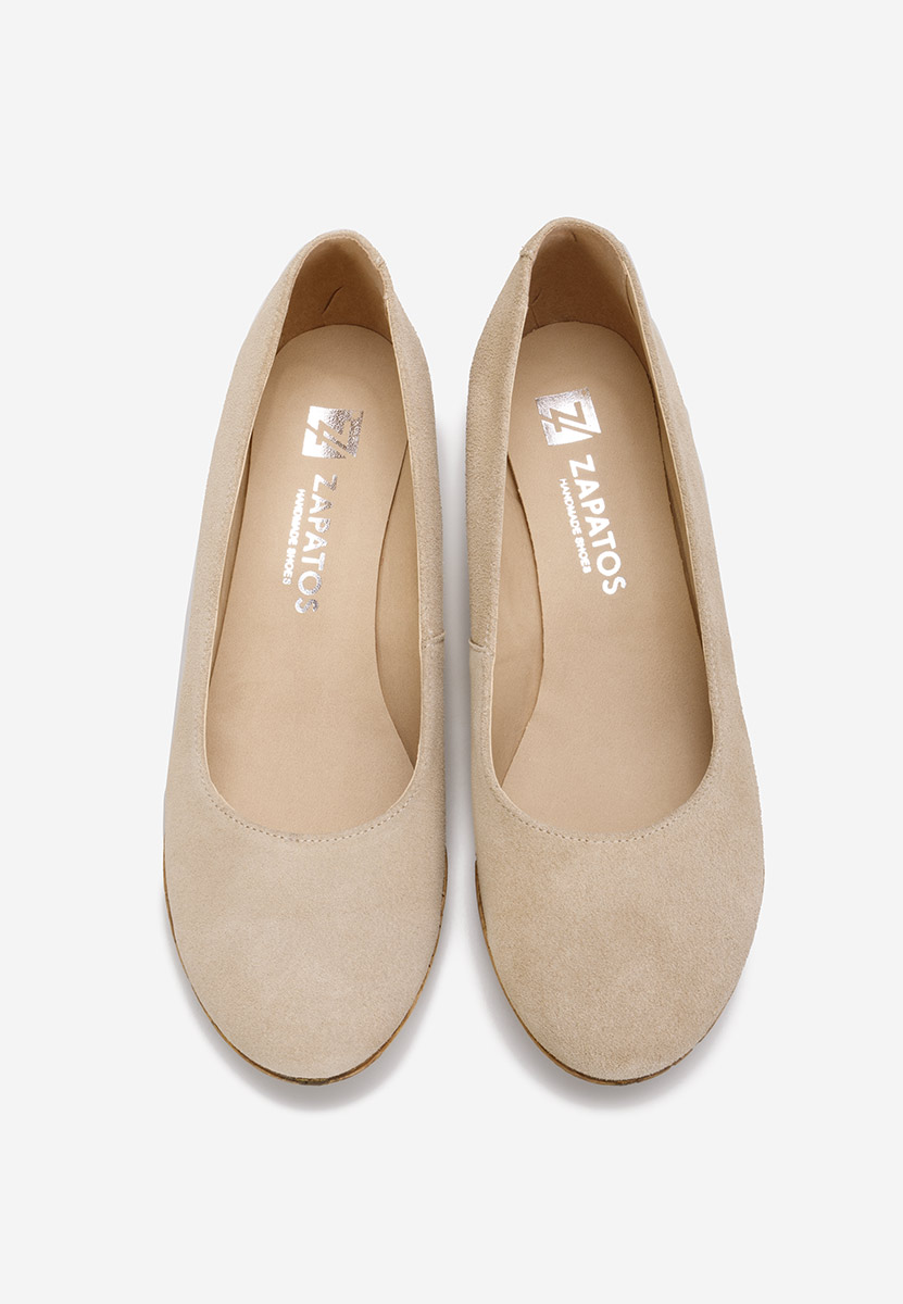 Béžové lodičky na klínku Sonia