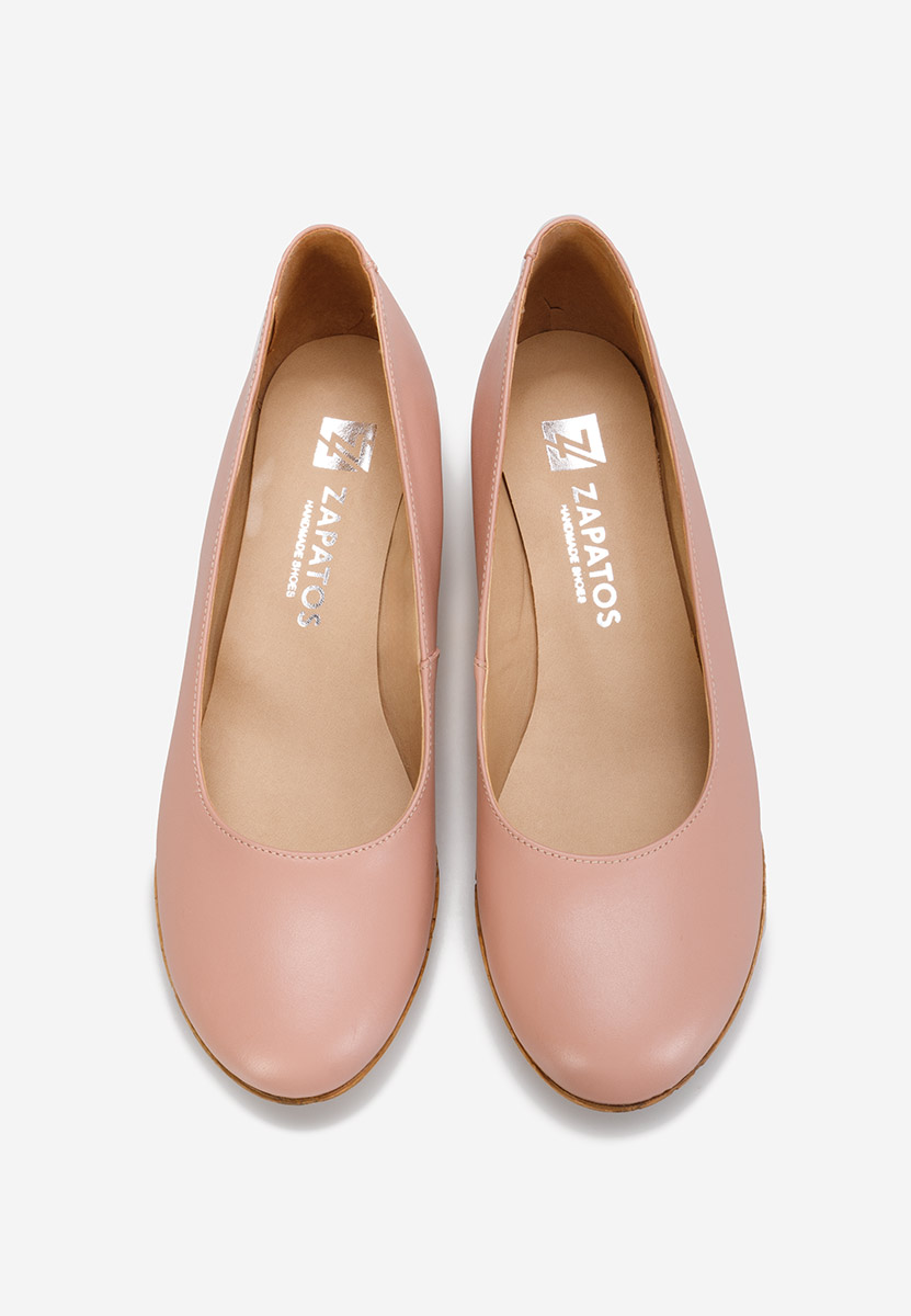 Ružové lodičky na klínku Sonia V3