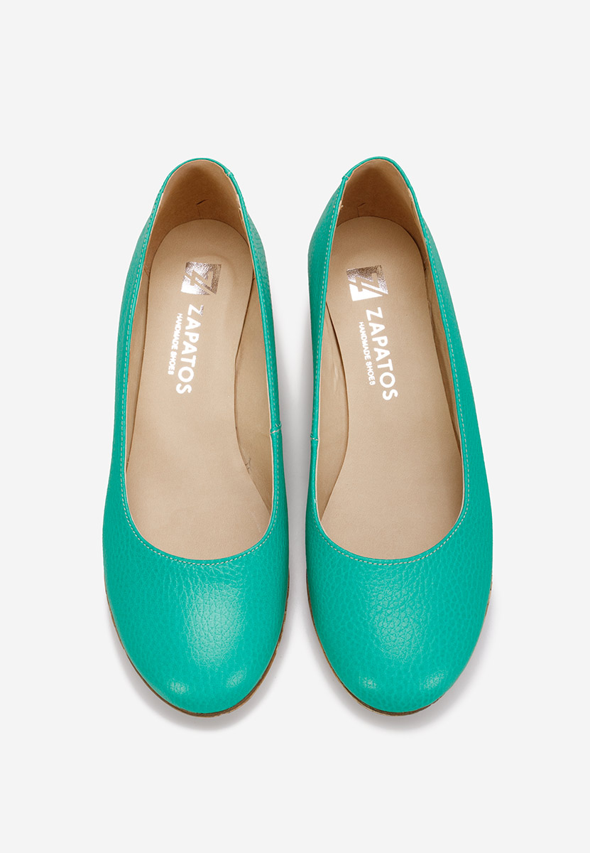 Tyrkysové lodičky na klínku Sonia V3