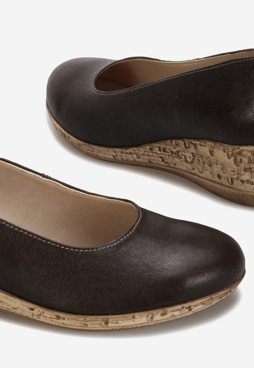 Khaki lodičky na klínku Sonia V3