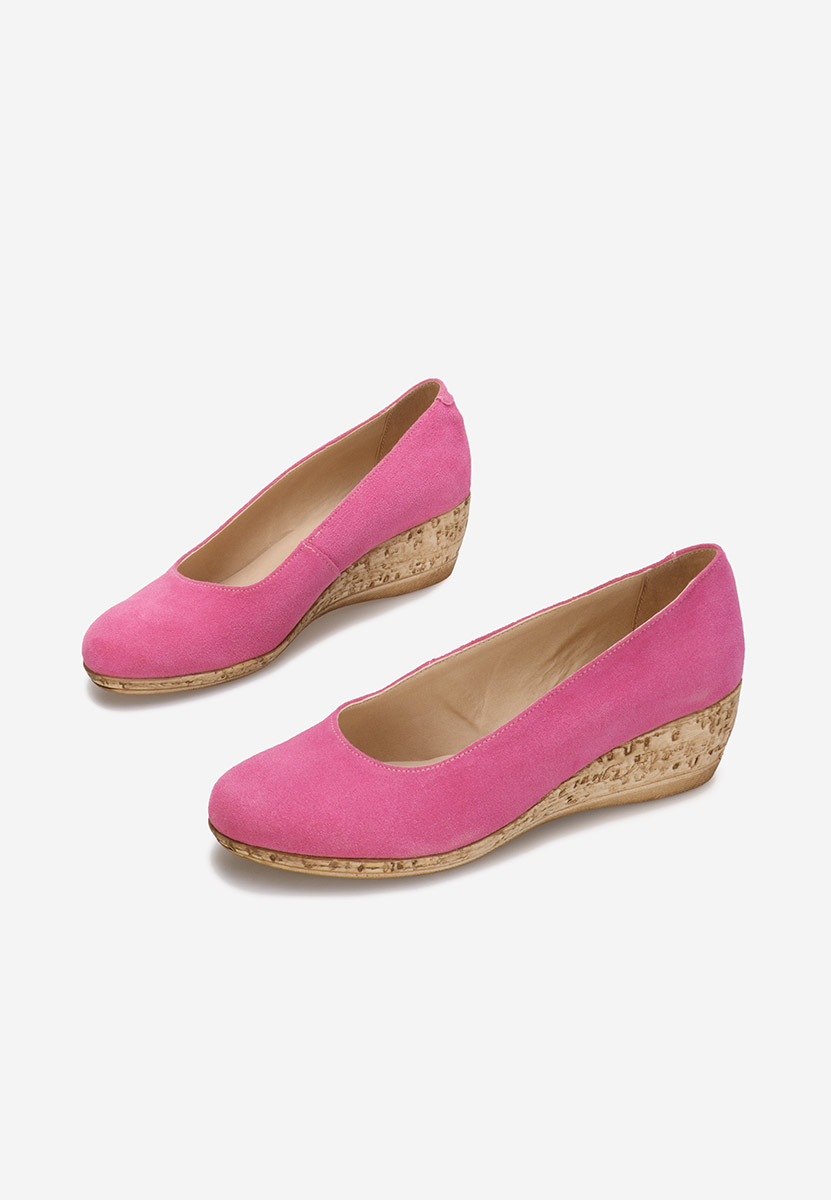 Fuchsiové lodičky na klínku Sonia