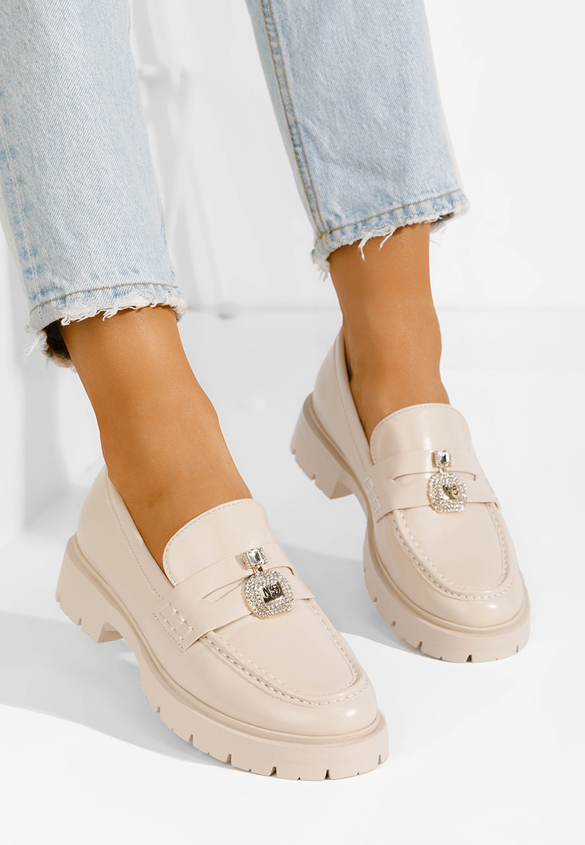 Béžové mokasíny dámské Asuna V2