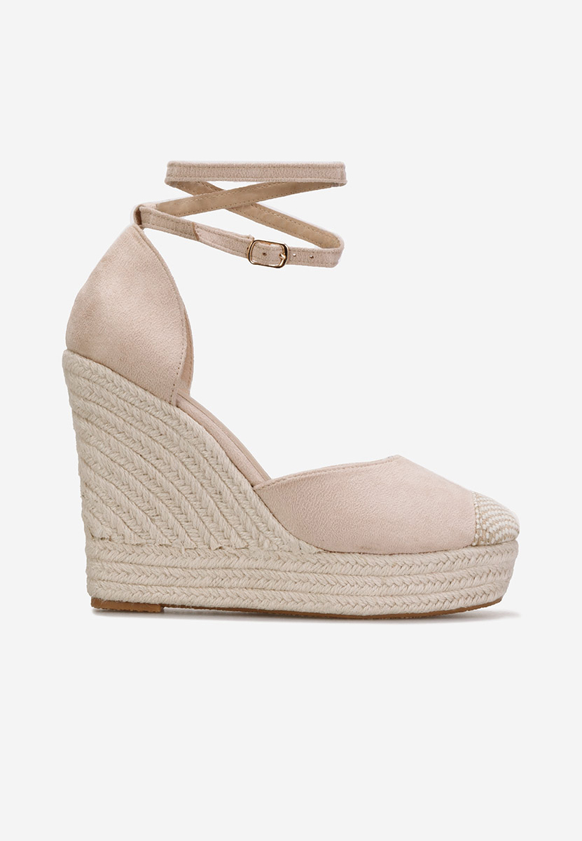 Béžové sandály espadrilky Saniza