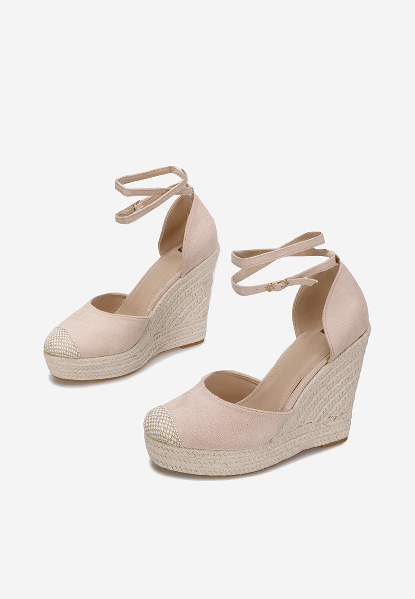 Béžové sandály espadrilky Saniza