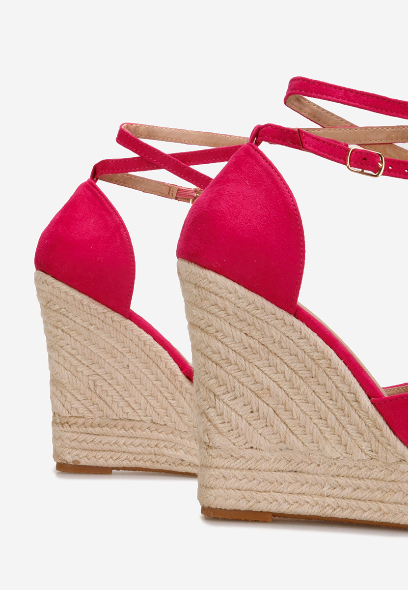 Fuchsiové sandály espadrilky Saniza