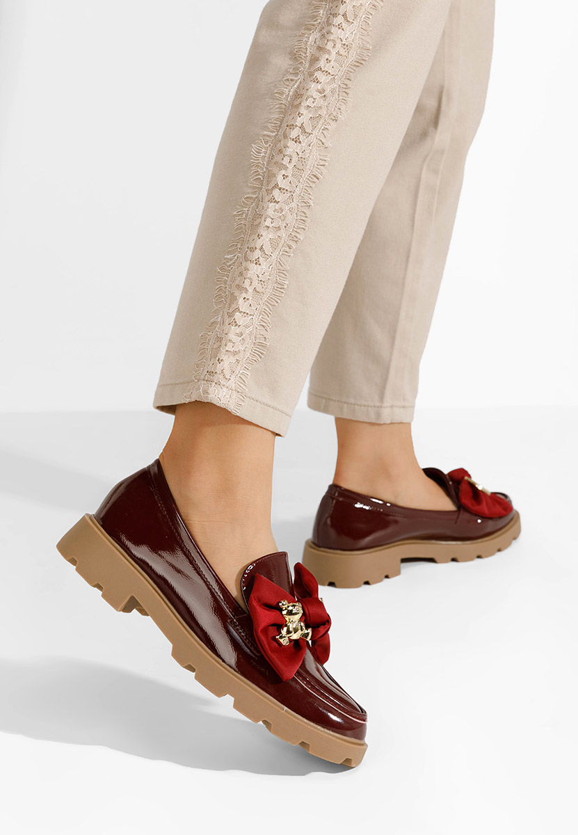 Bordové mokasíny dámské Desana