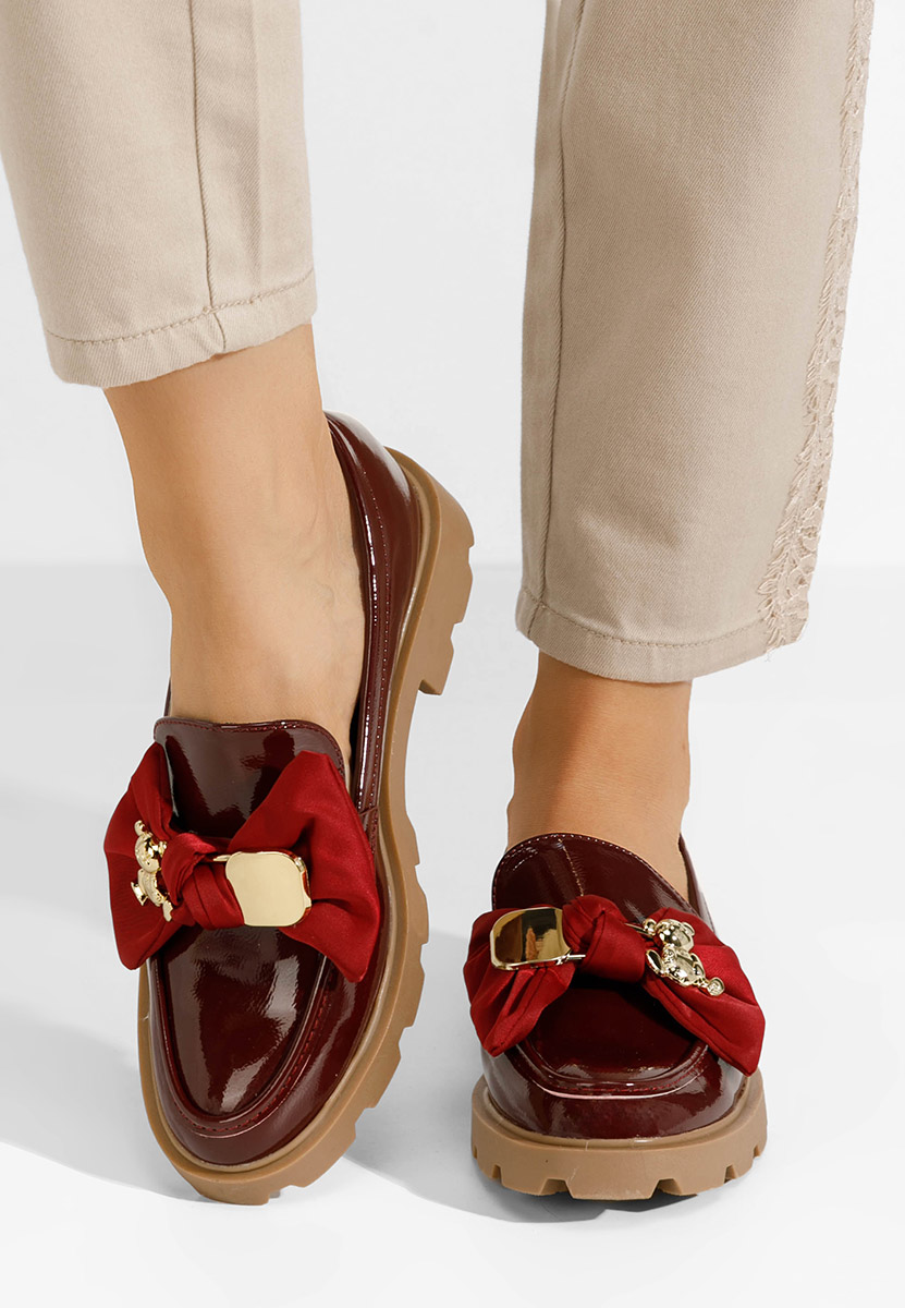 Bordové mokasíny dámské Desana