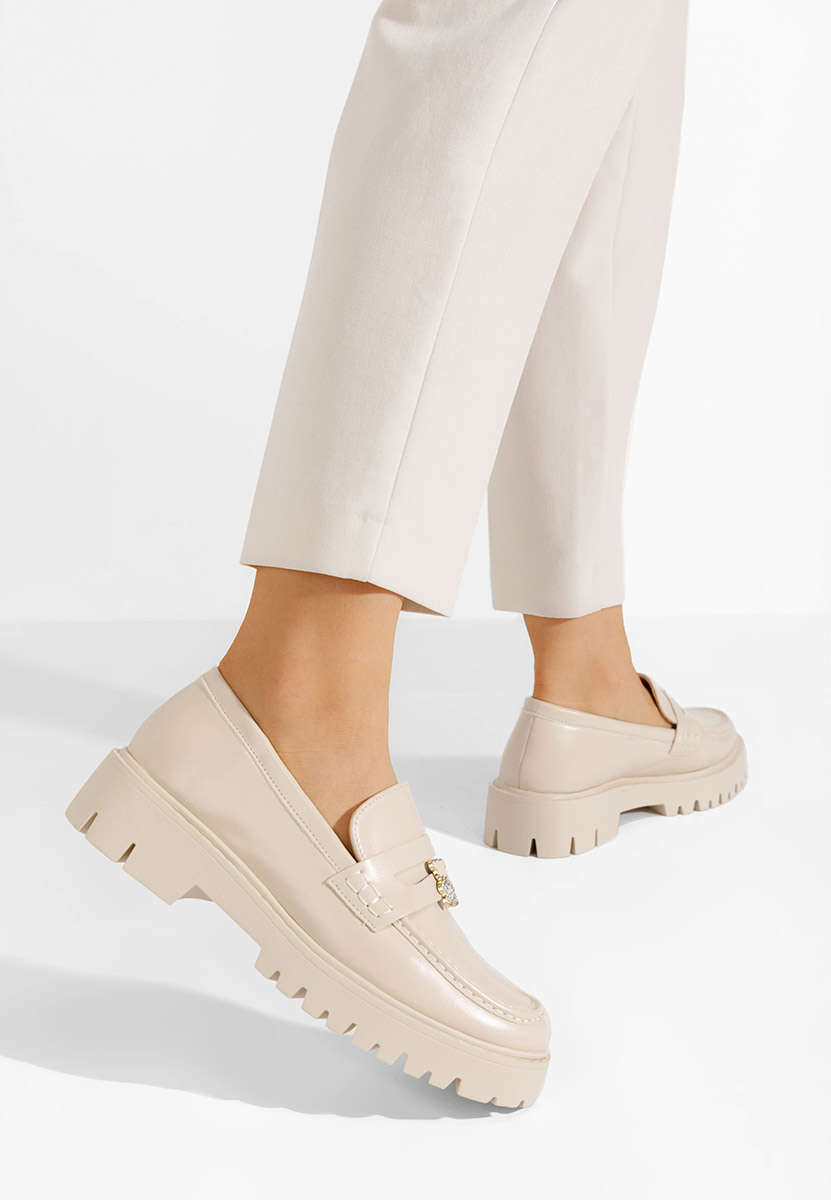 Béžové mokasíny dámské Disena V2