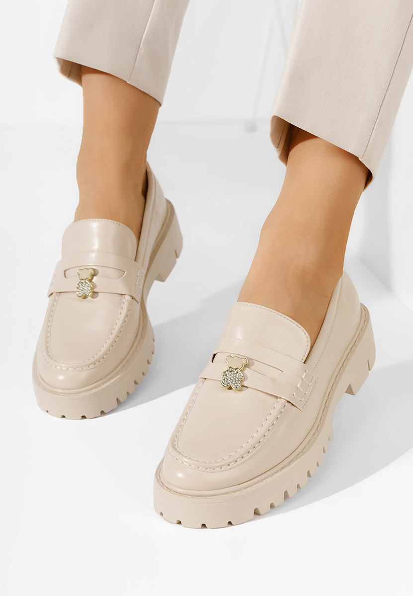 Béžové mokasíny dámské Disena V2