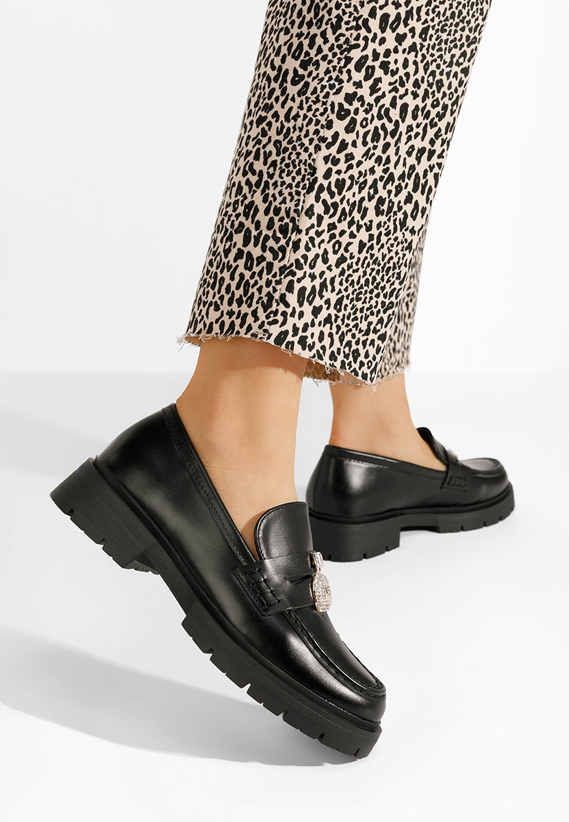 Černé mokasíny dámské Asuna V2