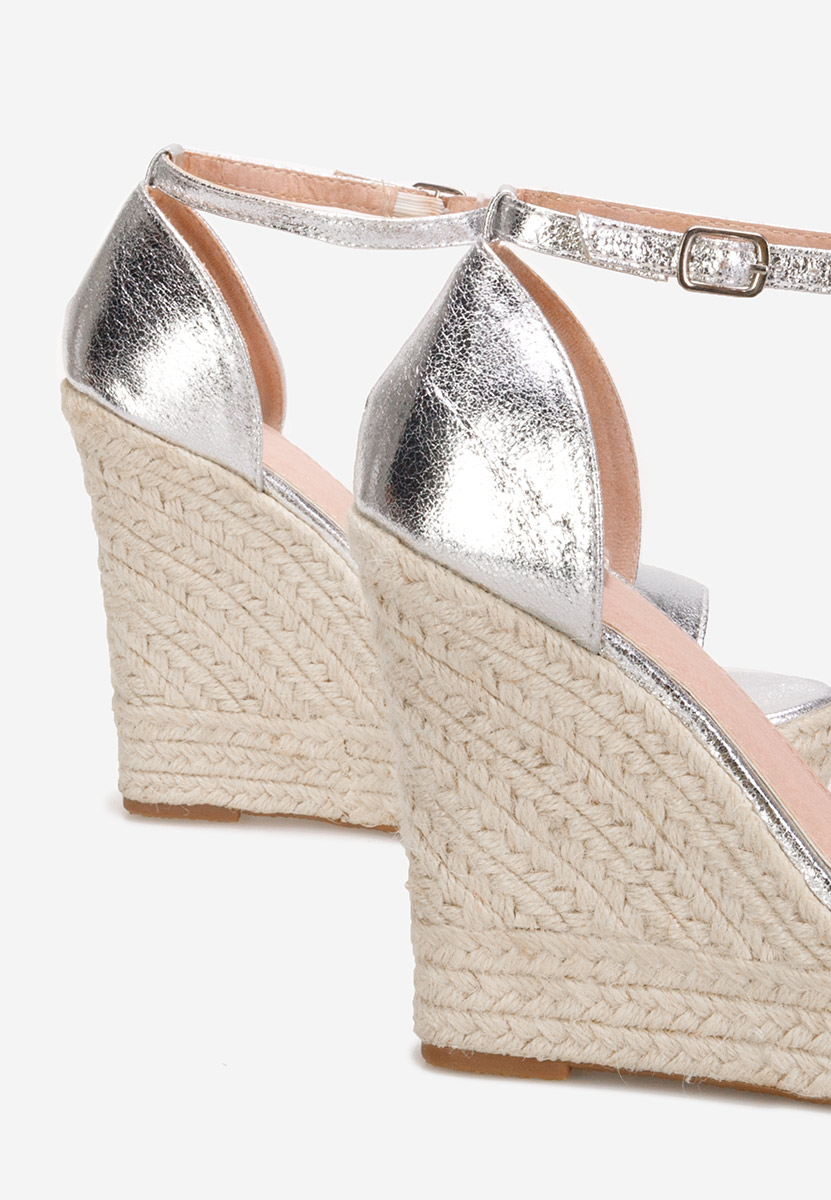 Stribrné sandály espadrilky Dajana