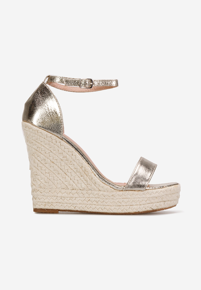 Zlaté sandály espadrilky Dajana