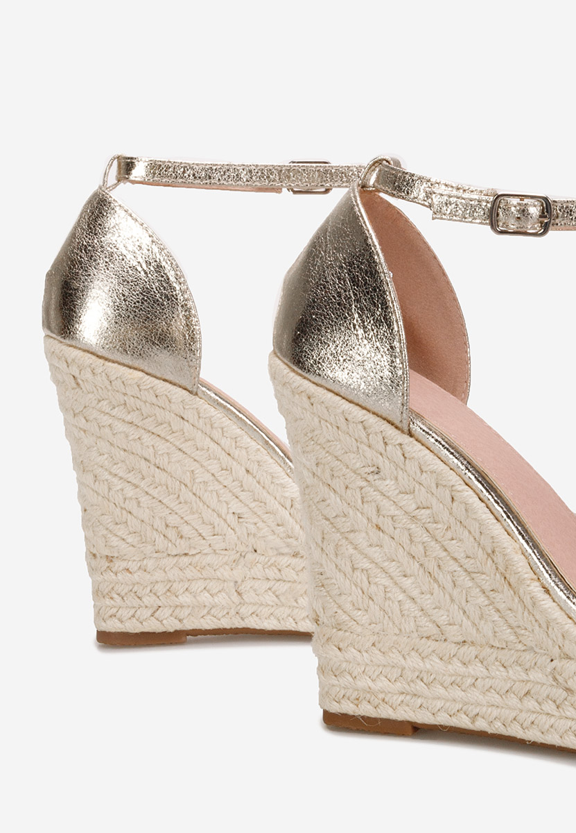 Zlaté sandály espadrilky Dajana