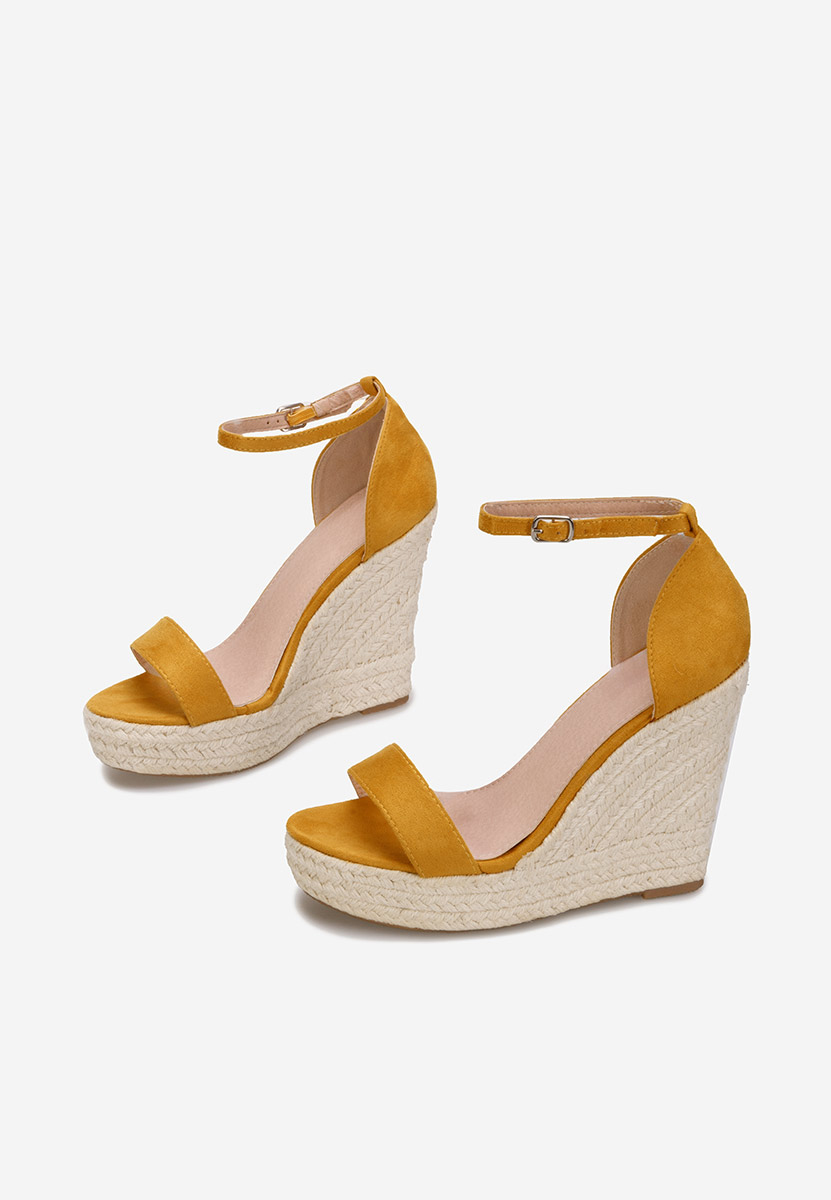 Žlutá sandály espadrilky Dajana