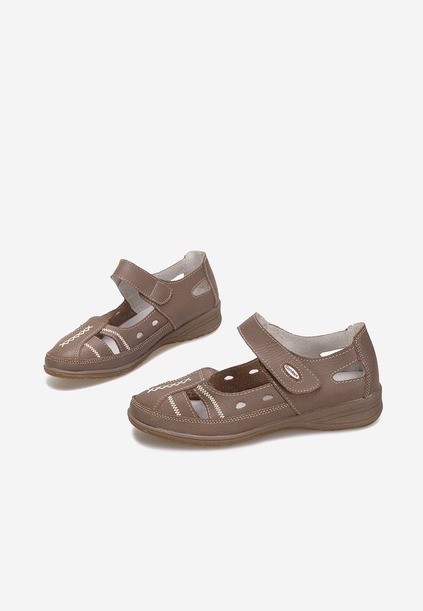 Khaki dámské baleríny Deby