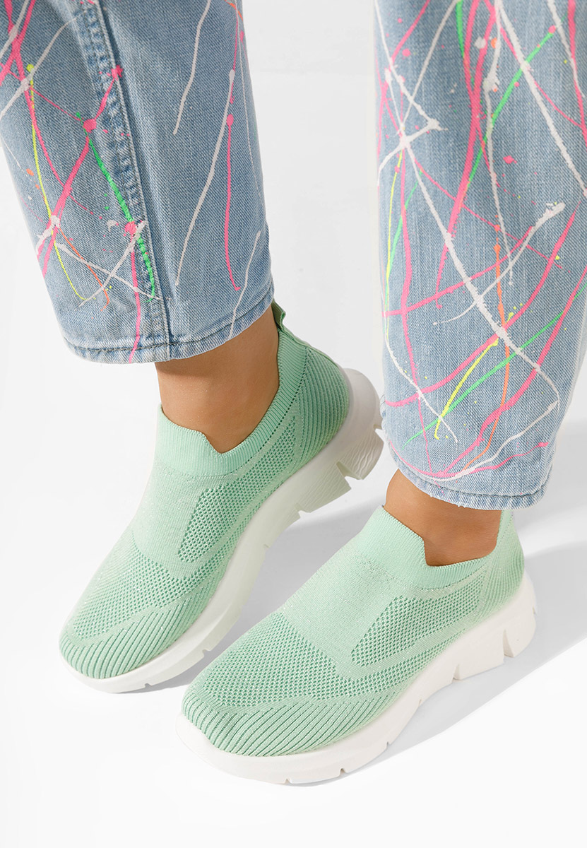Tyrkysové slip on tenisky Milsena