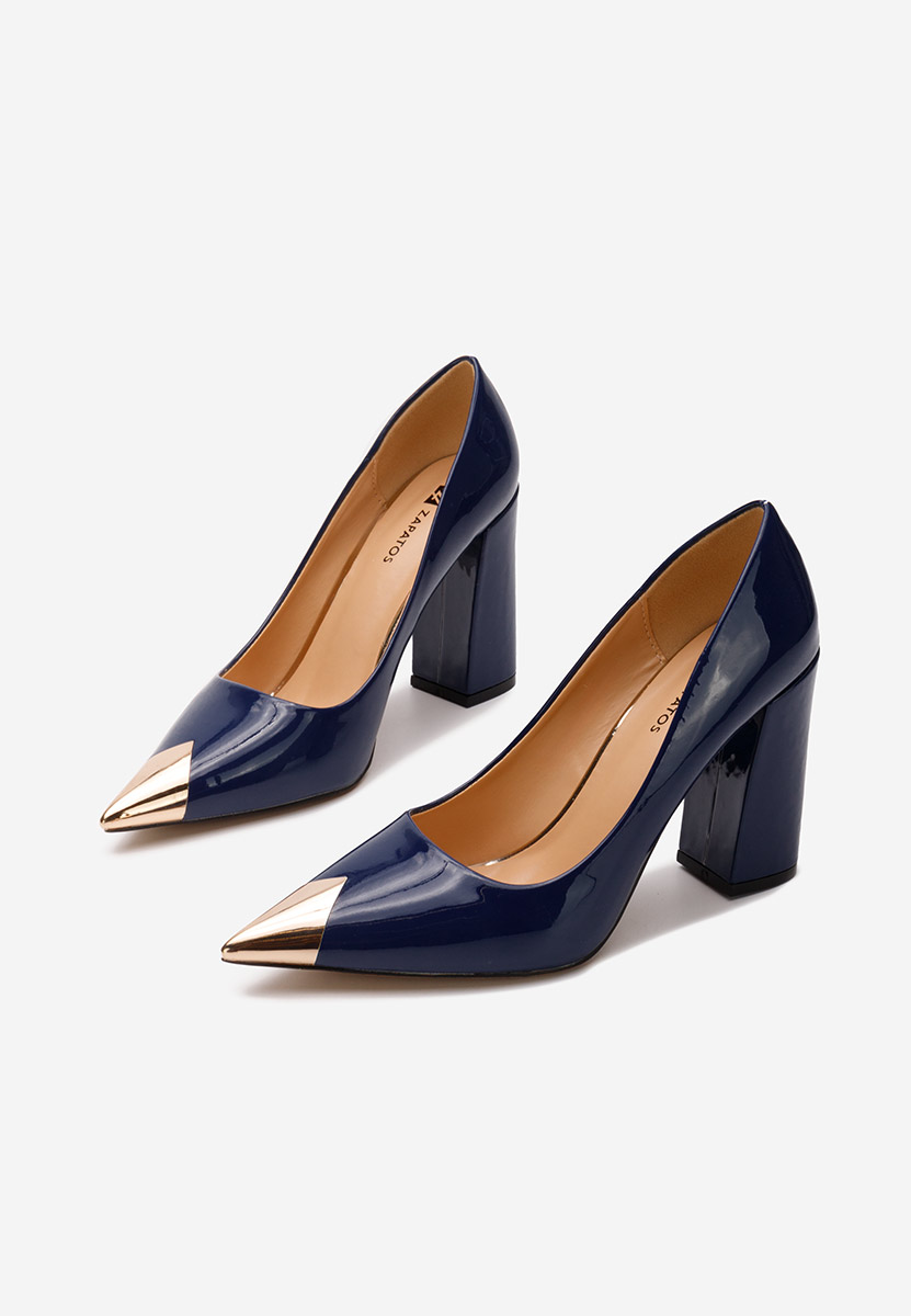 Tmavě modré elegantné lodičky Azul