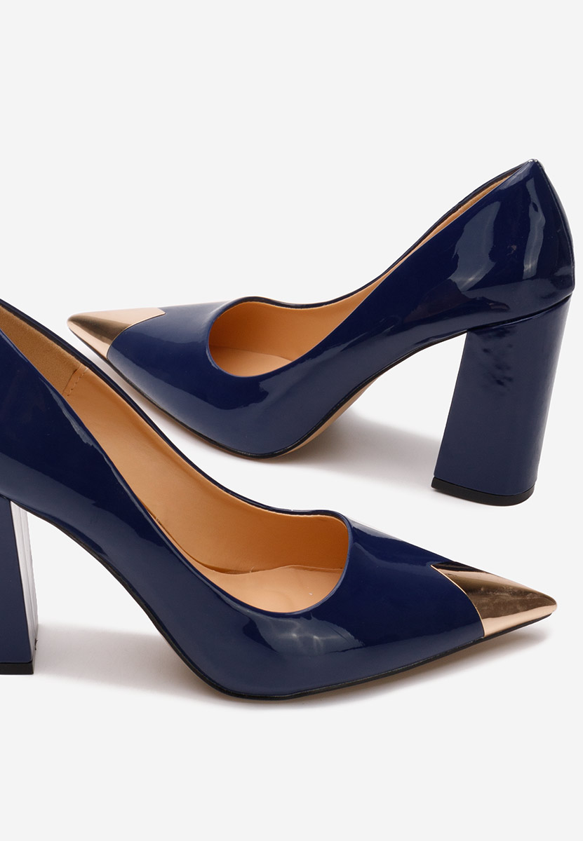 Tmavě modré elegantné lodičky Azul