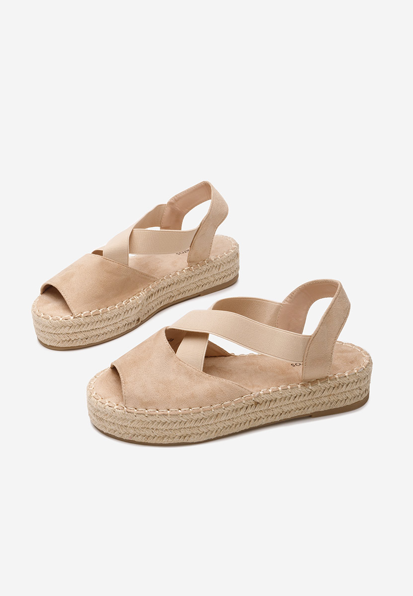Béžové sandály espadrilky Nola