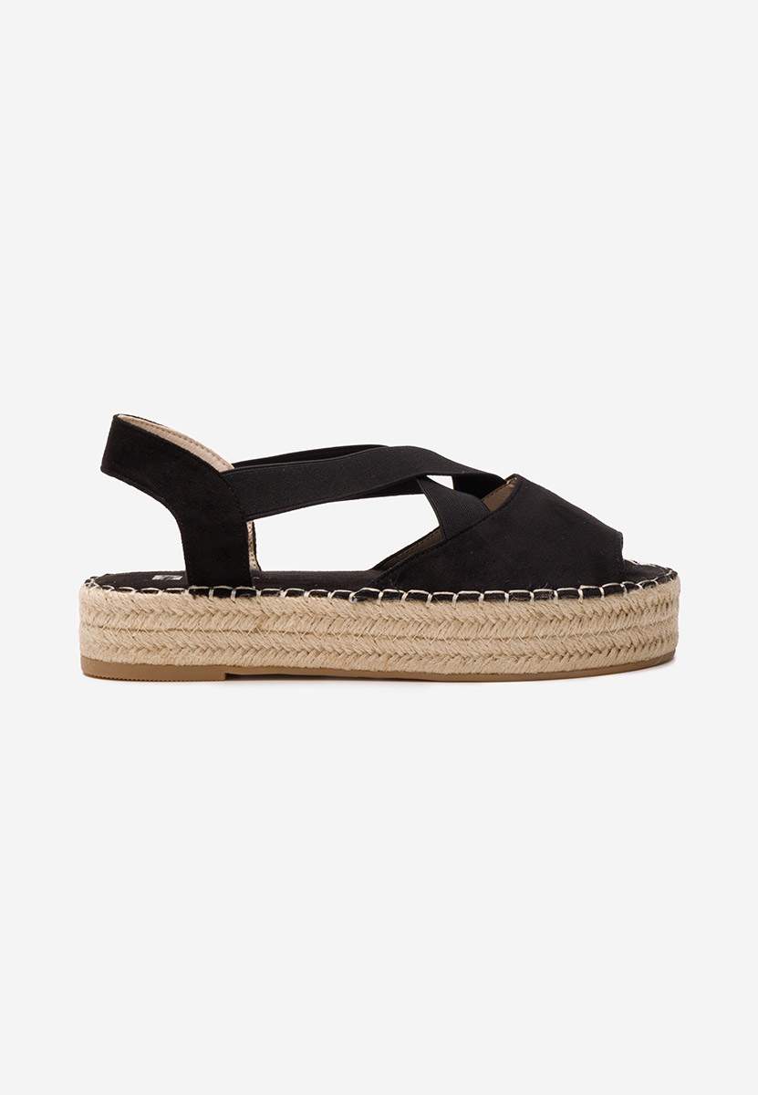 Černé sandály espadrilky Nola