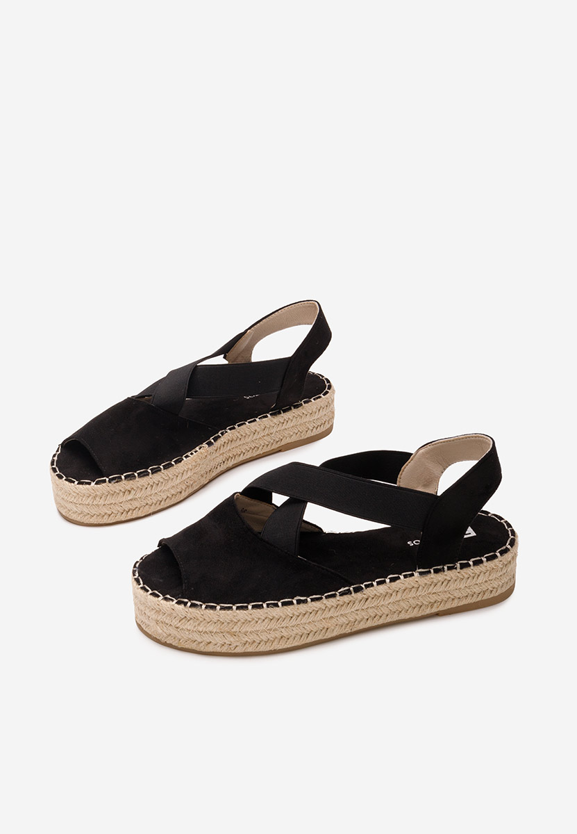 Černé sandály espadrilky Nola