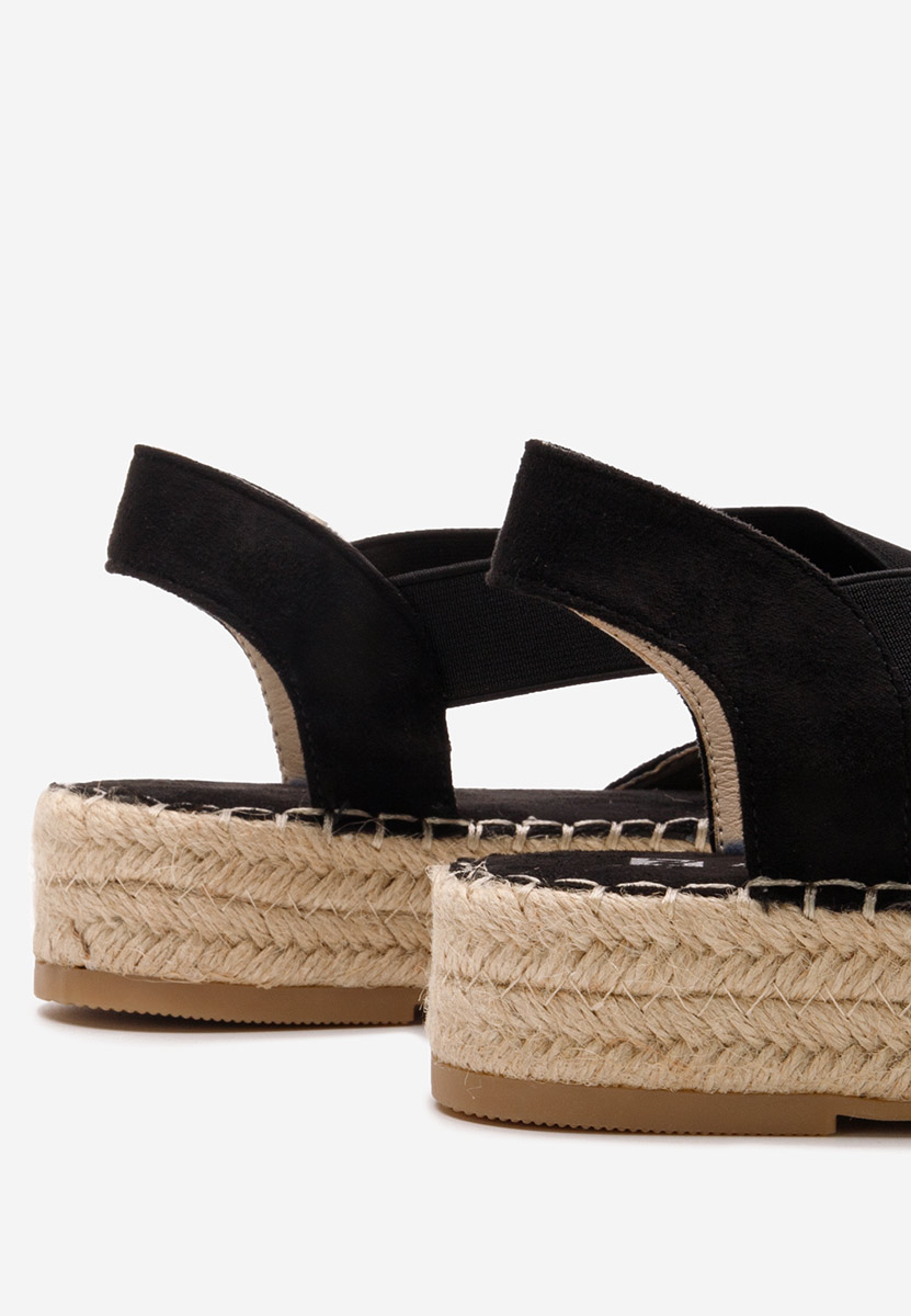 Černé sandály espadrilky Nola