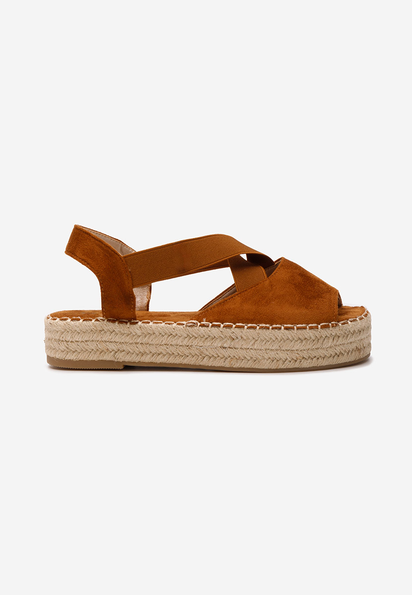 Hnedé sandály espadrilky Nola