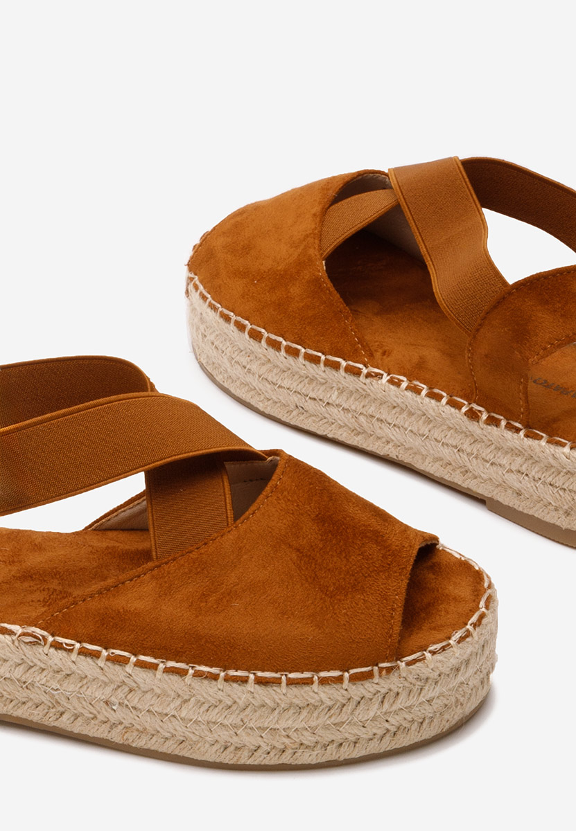 Hnedé sandály espadrilky Nola