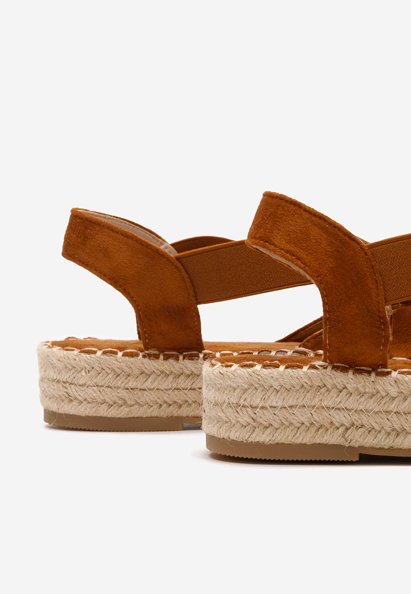 Hnedé sandály espadrilky Nola