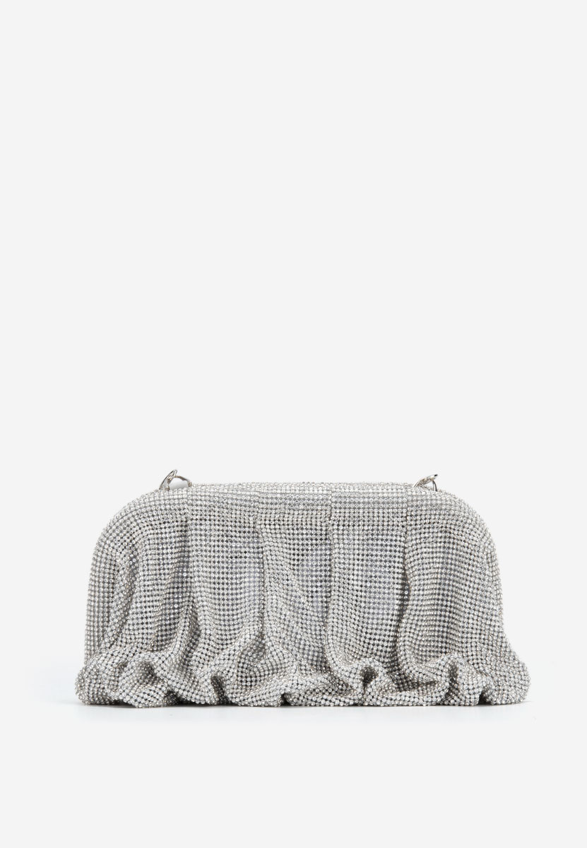 Stribrná obálková kabelka Roselia