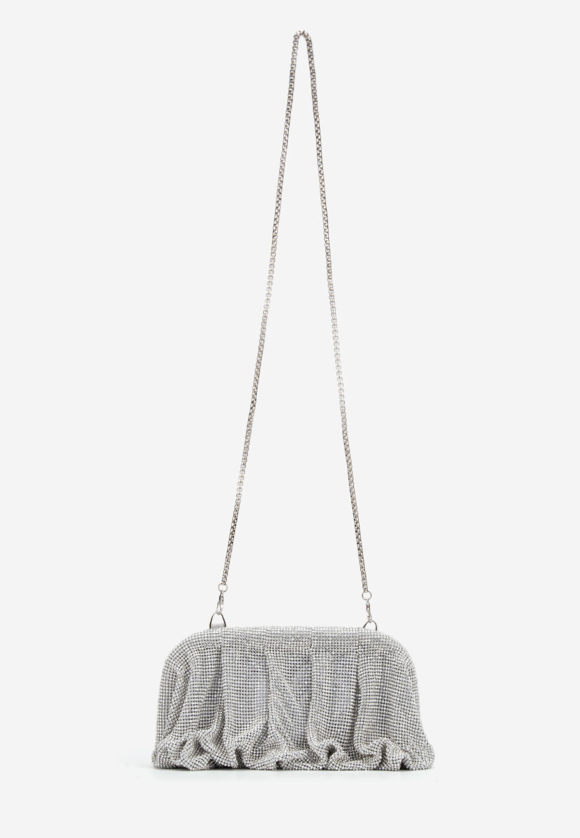 Stribrná obálková kabelka Roselia