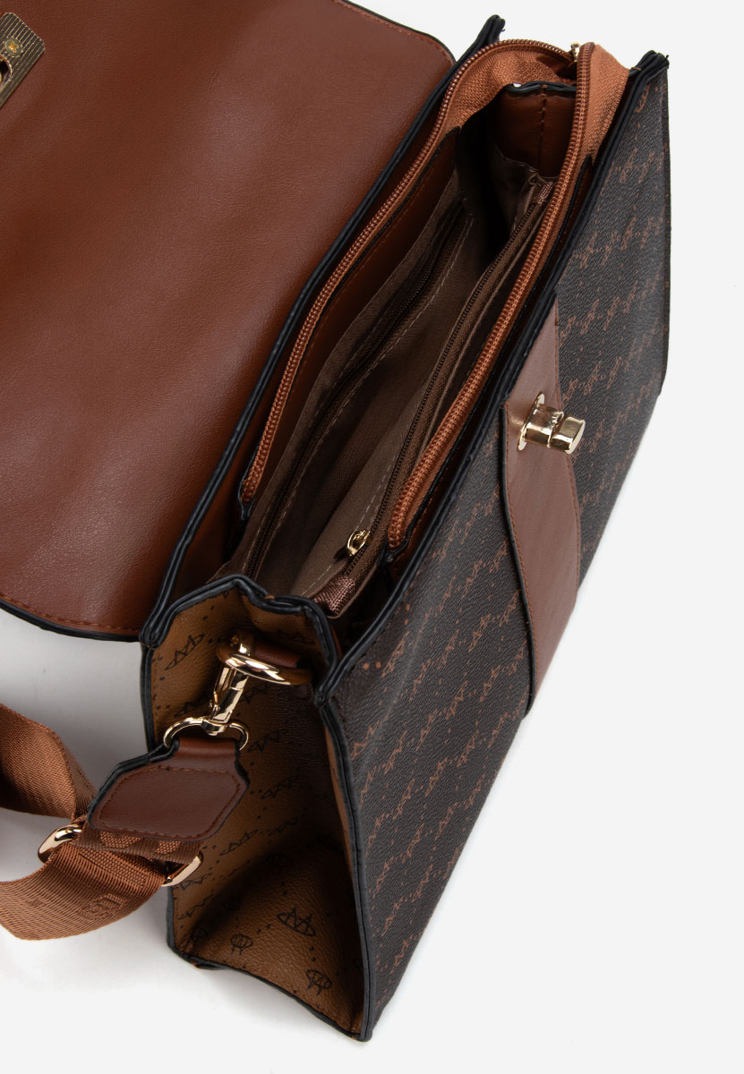 Hnedé rukojeť kabelky Leisure V3