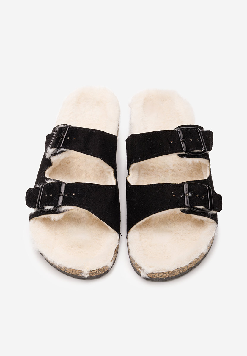 černé domácí pantofle Testa