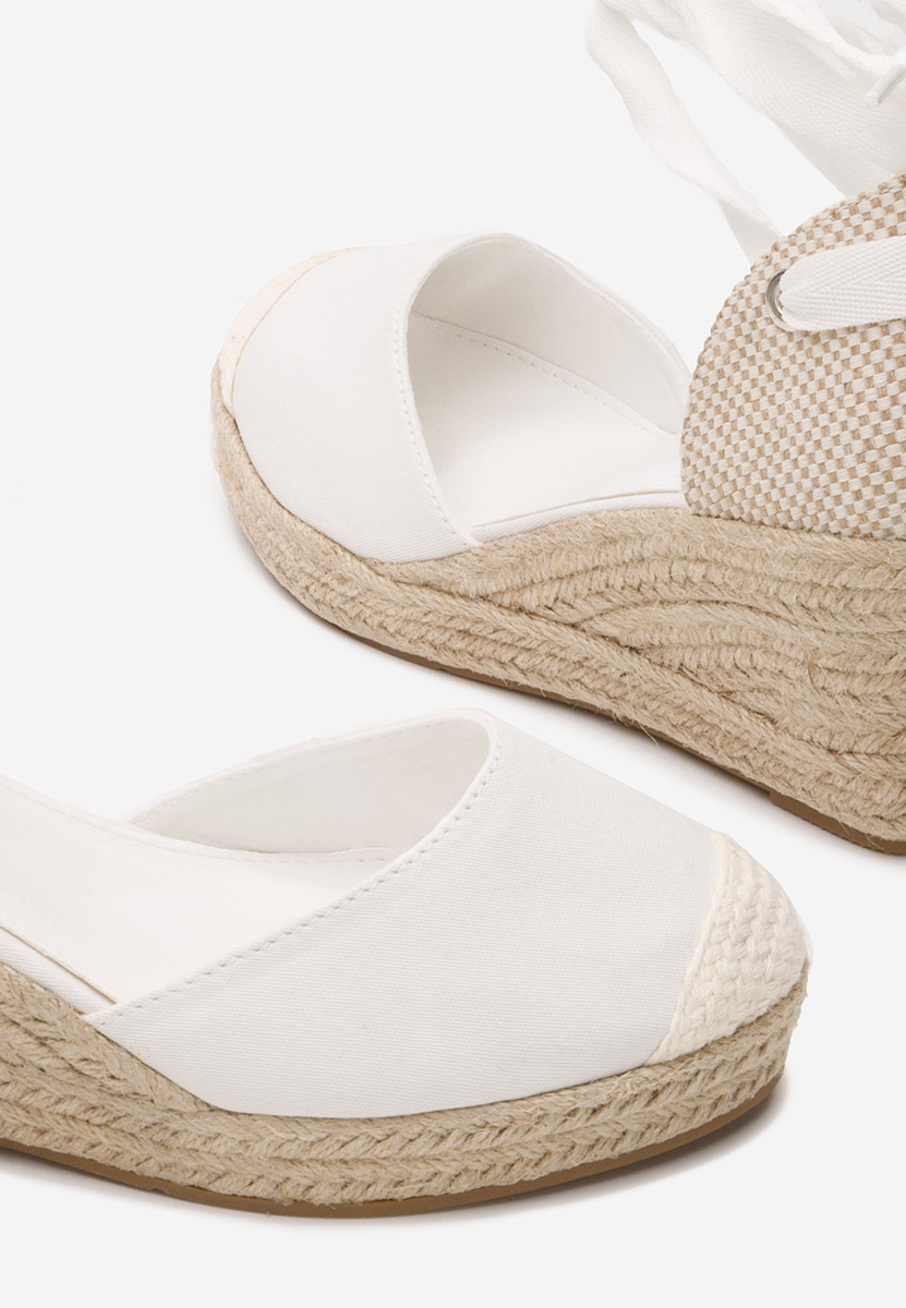 Bílé sandály espadrilky Vilena V2