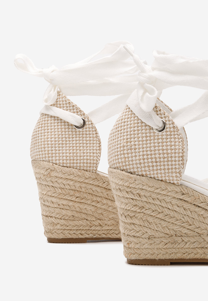 Bílé sandály espadrilky Vilena V2